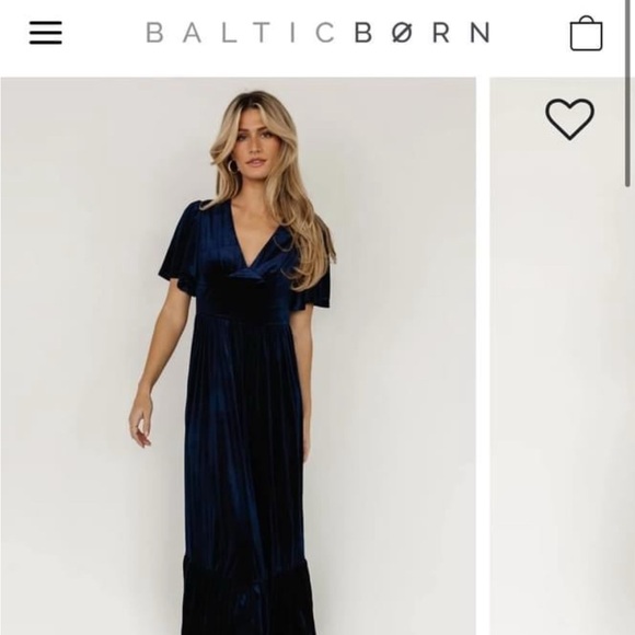 Baltic Born Blue Flutter Sleeve Maxi Dress - Picture 1 of 2